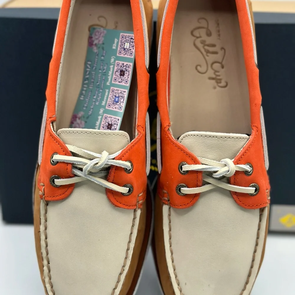 SPERRY GOLD CUP AUTHENTIC TRI‎ TONE BOAT SHOE 2 EYE (10.5)